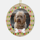 Red Green Lights Custom Pet Puppy Dog Foto Keramik Ornament (Links)