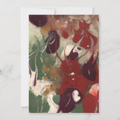 Red Green Lila Abstrakt Art Christlich Wedding Einladung (Rückseite)