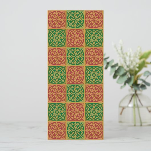 Red Green Lilie Custom Christmas Einladung (Stehend Vorderseite)