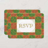 Red Green Lilie Custom RSVP Card (Vorne/Hinten)