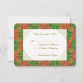 Red Green Lilie Custom RSVP Card (Rückseite)