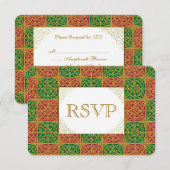 Red Green Lilie Custom RSVP Card Karte (Vorne/Hinten)