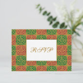 Red Green Lilie Custom RSVP Card Karte (Stehend Vorderseite)