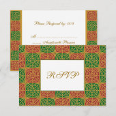 Red Green Lilie Custom RSVP Card Karte (Vorne/Hinten)