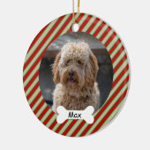 Red Green Lines Custom Pet Puppy Dodge Foto Keramik Ornament (Links)