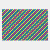 Red Green Lines Zig Zag Streifen Weihnachtsgeschen Geschenkpapier Set (Vorderseite 3)
