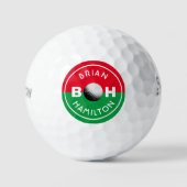 Red Green Logotype zur Identifizierung Golfer Golf Golfball (Vorderseite)