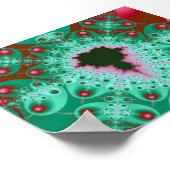 Red & Green Mandelbrot Poster (Ecke)