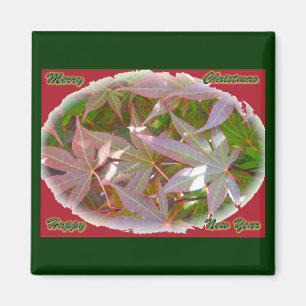 Red Green Maple Verlasse Weihnachts-Neujahrsmagnet Magnet