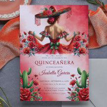 Red Green mexikanischen Stil Quinceañera