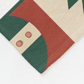 Red Green Mitte Jahrhundert Moderner Checkered Hol Fleecedecke (Ecke)
