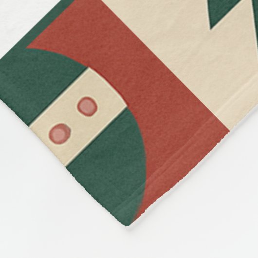 Red Green Mitte Jahrhundert Moderner Checkered Hol Fleecedecke (Ecke)