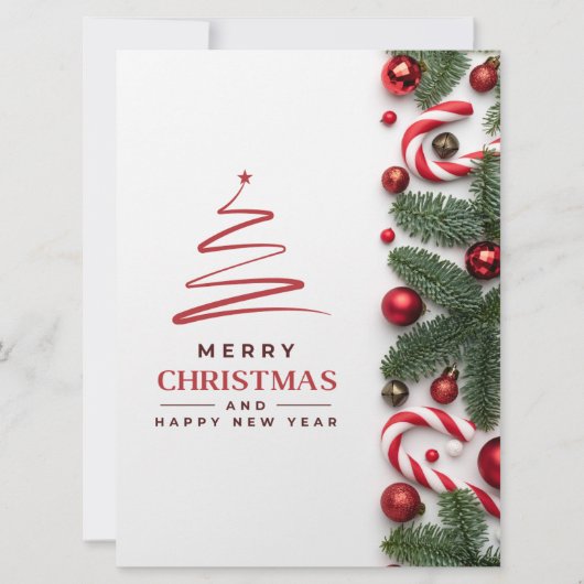 Red Green Modern Frohe Weihnachten (Vorderseite)