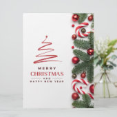 Red Green Modern Frohe Weihnachten (Stehend Vorderseite)