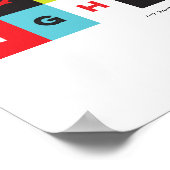 Red Green Modern Merge in Bright Holiday Art Print Poster (Ecke)