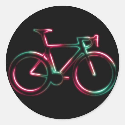 Red Green Neon Glow Road Bicycle Sticker (Vorderseite)