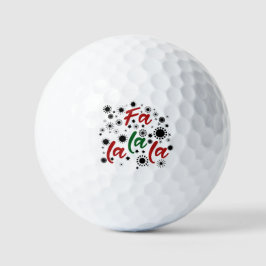 Red Green Niedlich Fa La La La Christmas Golfball