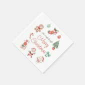 Red Green Niedlich Santa Christmas Party Napkin Serviette (Ecke)