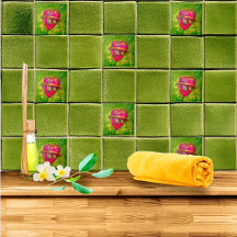 Red & Green Old Mexico Milagro Charm Herz