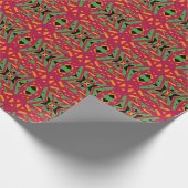 Red Green Orange Black Cross Deko Muster Geschenk Geschenkpapier (Ecke)
