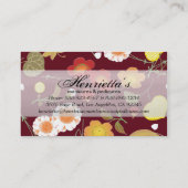 Red Green Orange Fine Japanisch Floral Visitenkarte (Rückseite)