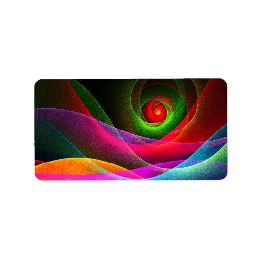 Red Green Orange Modern Abstrakt Art Pattern #22 Adressaufkleber (Vorne)