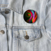Red Green Orange Modern Abstrakt Art Pattern #22 Button (Beispiel)