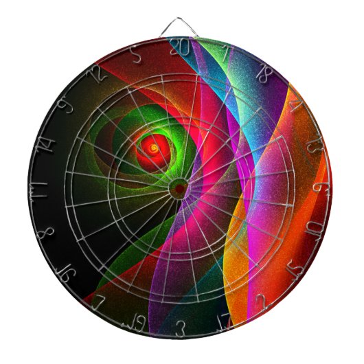 Red Green Orange Modern Abstrakt Art Pattern #22 Dartscheibe (vorne)