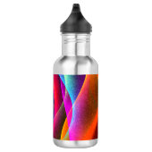 Red Green Orange Modern Abstrakt Art Pattern #22 Edelstahlflasche (Rechts)