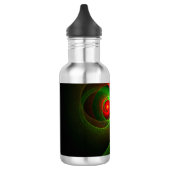 Red Green Orange Modern Abstrakt Art Pattern #22 Edelstahlflasche (Links)