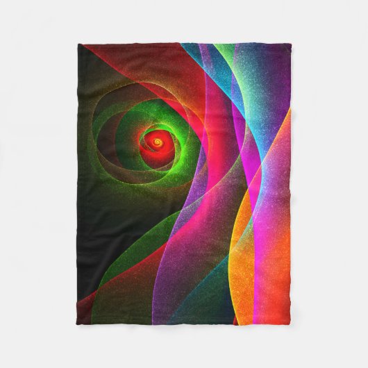 Red Green Orange Modern Abstrakt Art Pattern #22 Fleecedecke (Vorderseite)
