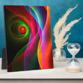 Red Green Orange Modern Abstrakt Art Pattern #22 Fotoplatte (Seite)