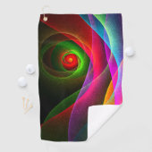 Red Green Orange Modern Abstrakt Art Pattern #22 Golfhandtuch (Insitu)