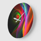 Red Green Orange Modern Abstrakt Art Pattern #22 Große Wanduhr (Winkel)