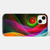 Red Green Orange Modern Abstrakt Art Pattern #22 iPhone Hülle (Rückseite (Horizontal))