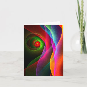 Red Green Orange Modern Abstrakt Art Pattern #22 Karte