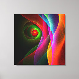 Red Green Orange Modern Abstrakt Art Pattern #22 Leinwanddruck