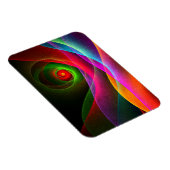 Red Green Orange Modern Abstrakt Art Pattern #22 Magnet (Rechte Seite)