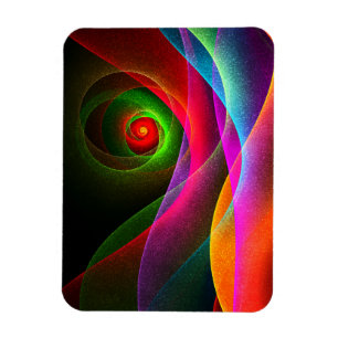 Red Green Orange Modern Abstrakt Art Pattern #22 Magnet