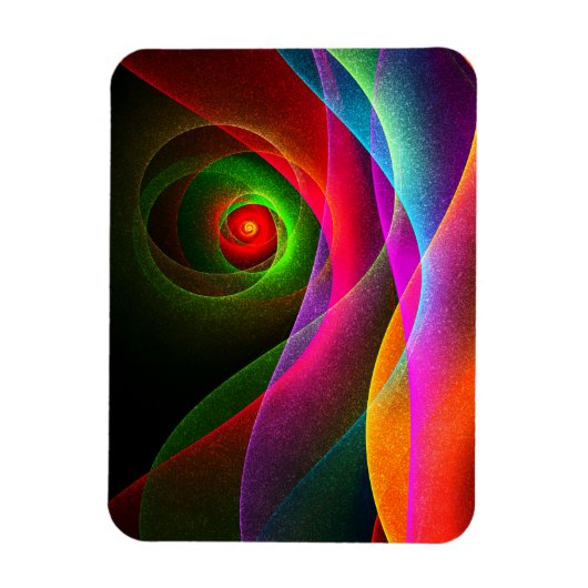 Red Green Orange Modern Abstrakt Art Pattern #22 Magnet (Vertikal)
