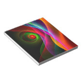 Red Green Orange Modern Abstrakt Art Pattern #22 Notizblock (angewinkelt)