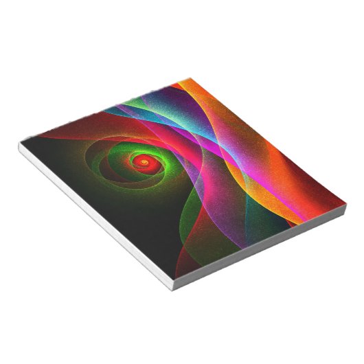 Red Green Orange Modern Abstrakt Art Pattern #22 Notizblock (angewinkelt)