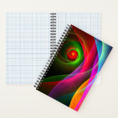 Red Green Orange Modern Abstrakt Art Pattern #22 Notizblock (Innen)