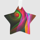 Red Green Orange Modern Abstrakt Art Pattern #22 Ornament (Rückseite)
