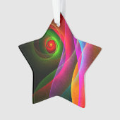 Red Green Orange Modern Abstrakt Art Pattern #22 Ornament (Vorderseite)