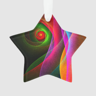 Red Green Orange Modern Abstrakt Art Pattern #22 Ornament