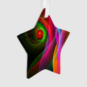 Red Green Orange Modern Abstrakt Art Pattern #22 Ornament (Vorderseite)