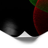 Red Green Orange Modern Abstrakt Art Pattern #22 Poster (Ecke)