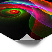 Red Green Orange Modern Abstrakt Art Pattern #22 Poster (Ecke)