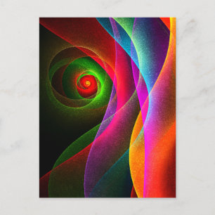 Red Green Orange Modern Abstrakt Art Pattern #22 Postkarte